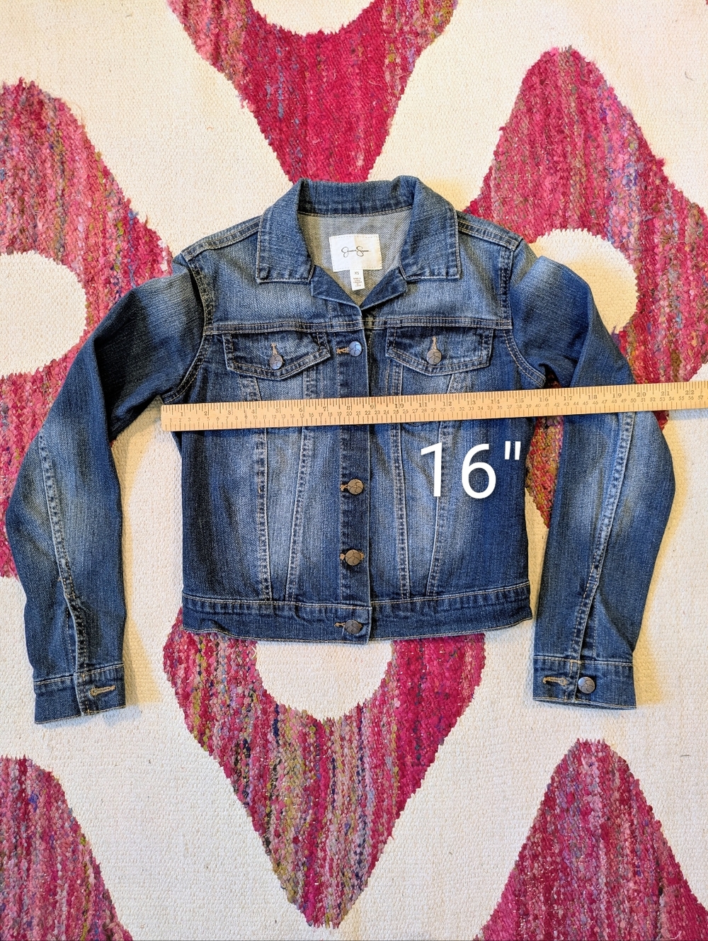 Jessica Simpson Cropped Jean Jacket - Picture 4 of 7